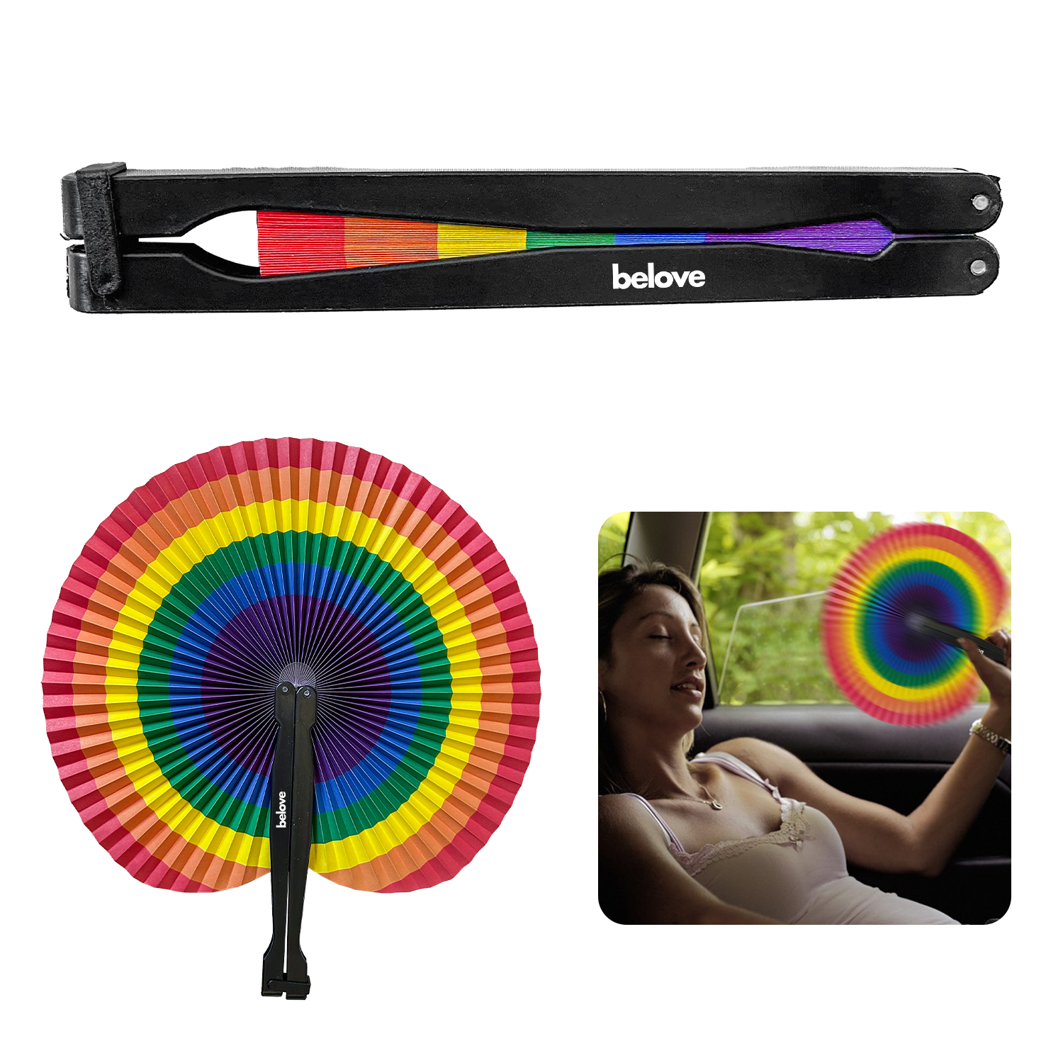 Rainbow Paper Fan 2