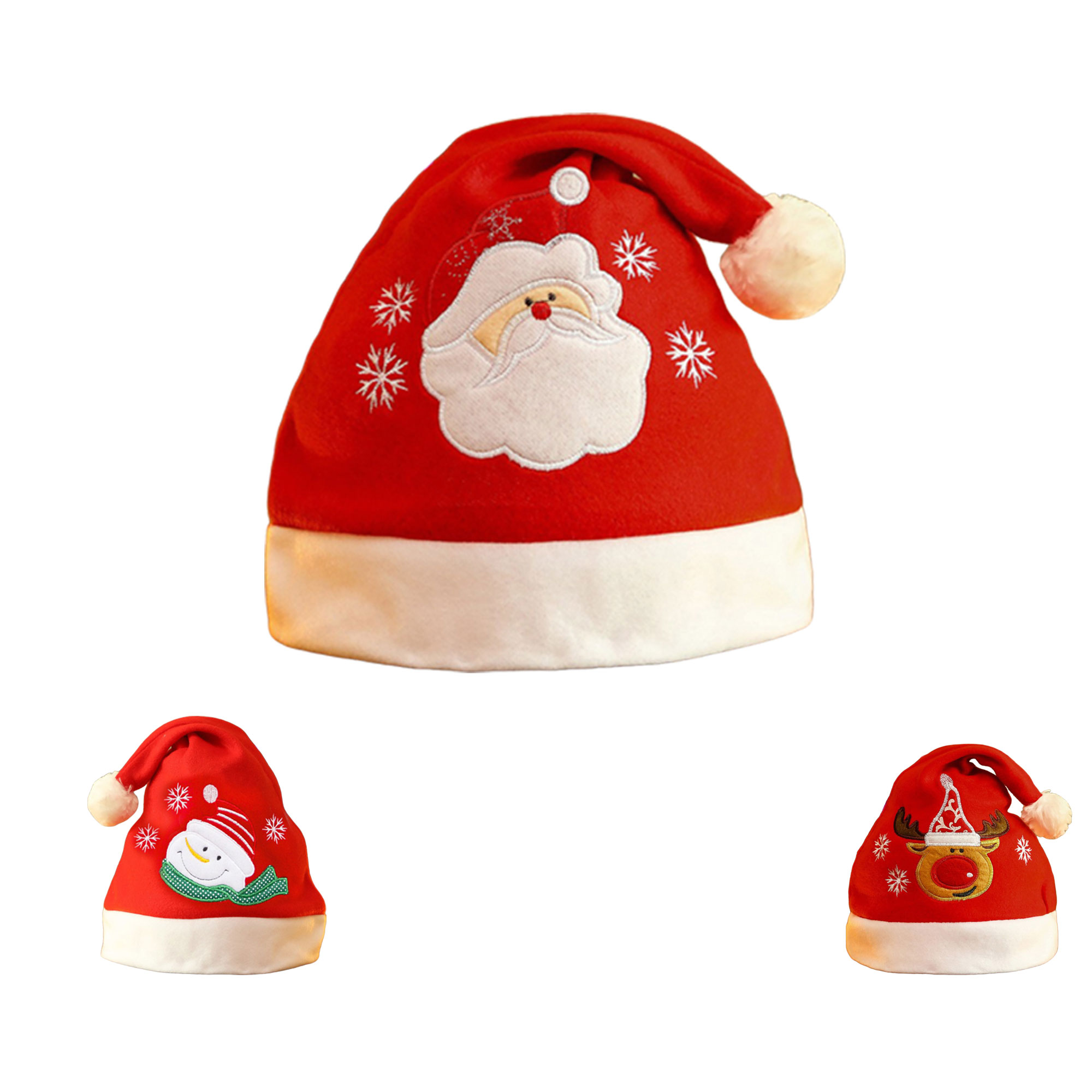 Santa Hat W/Reindeer Antlers 4