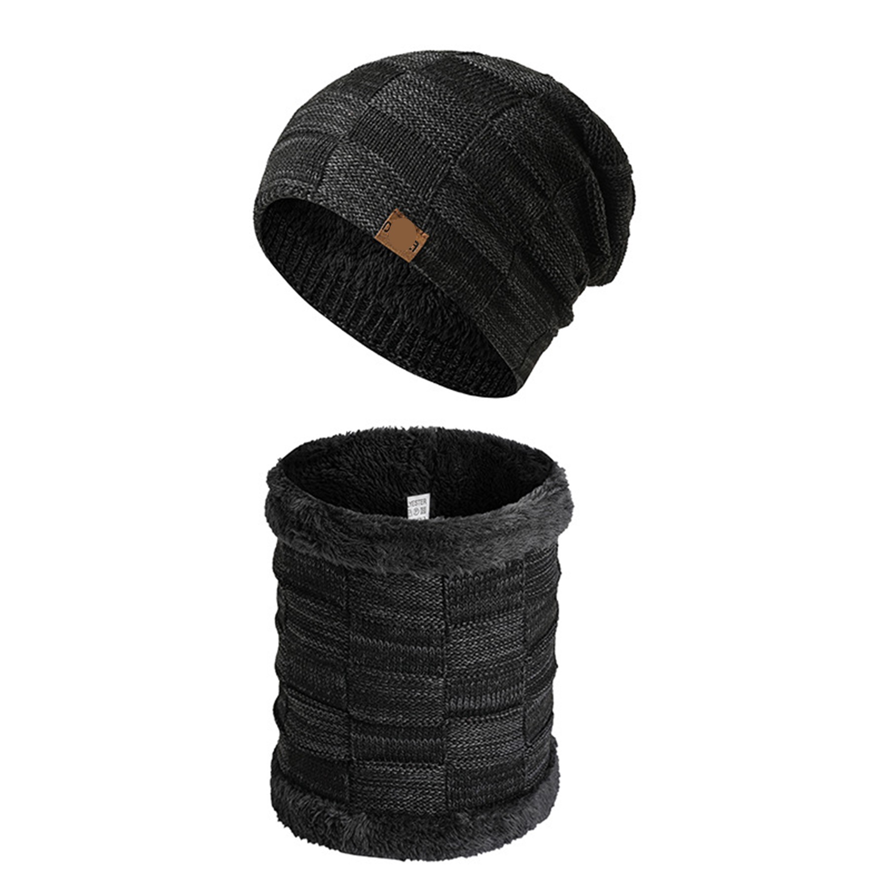 2PCS Slouchy Beanie Neck Gaiter Set 6