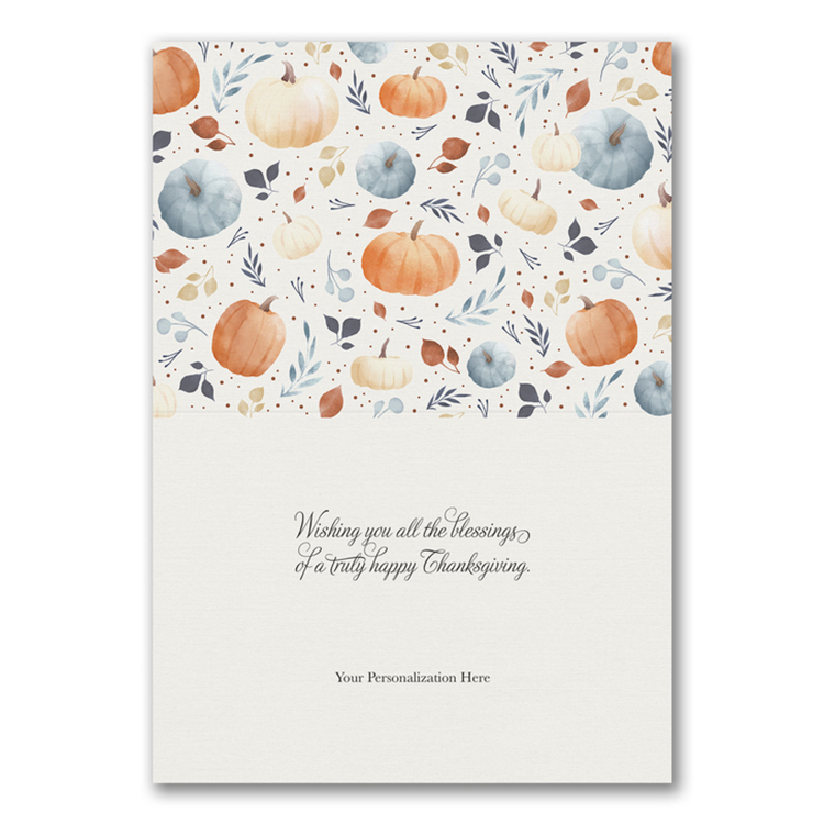 Pumpkin Thanks Thanksgiving Card 2