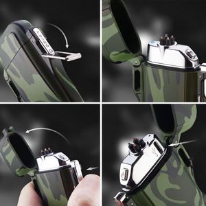 Flashlight With Compass And Dual Arc Lighter 24