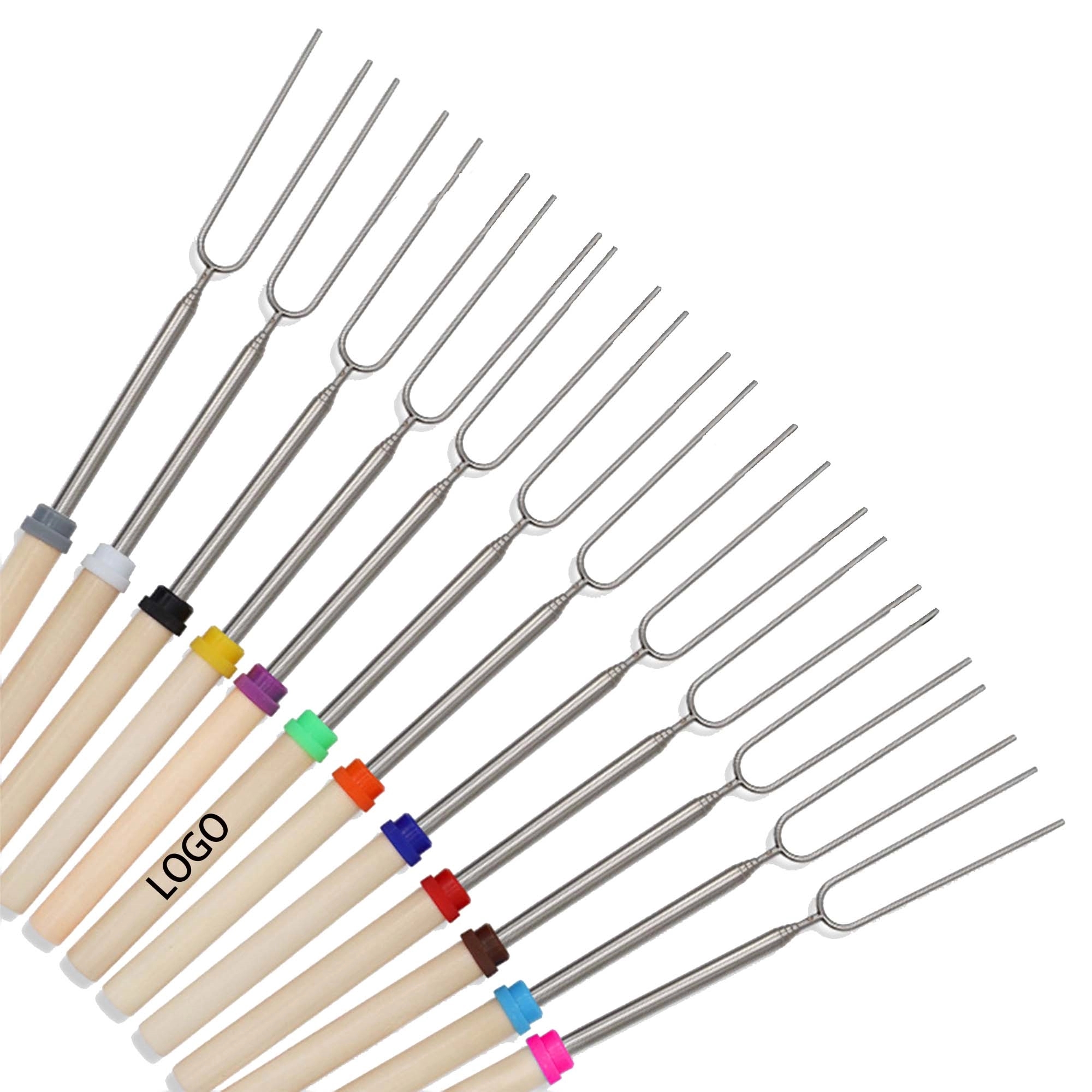 Outdoor Barbecue Retractable Stick Fork 3
