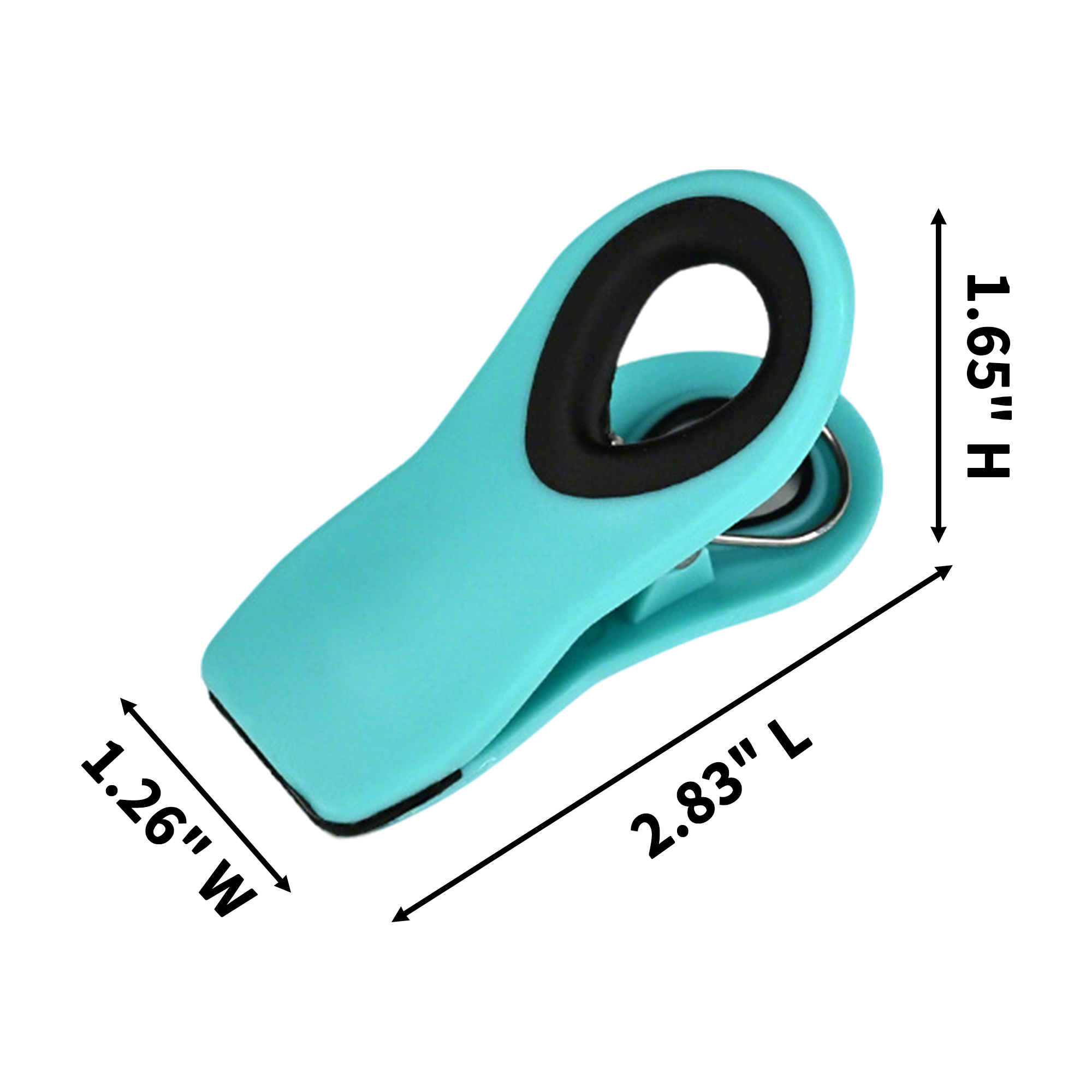 Magnetic Grip Bag Clip Plastic Body Spring Hinge 2.83" 14