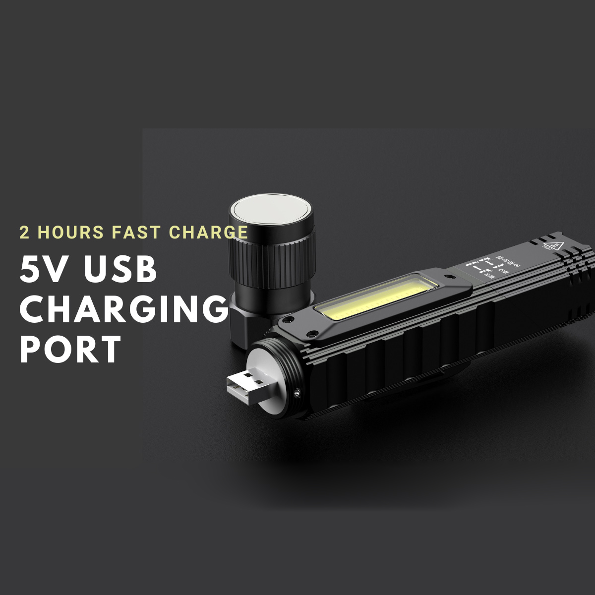 Multi-Functional COB Work Light, Headlamp and Flashlight 90 Degree Rotate with Magnetic Base 18