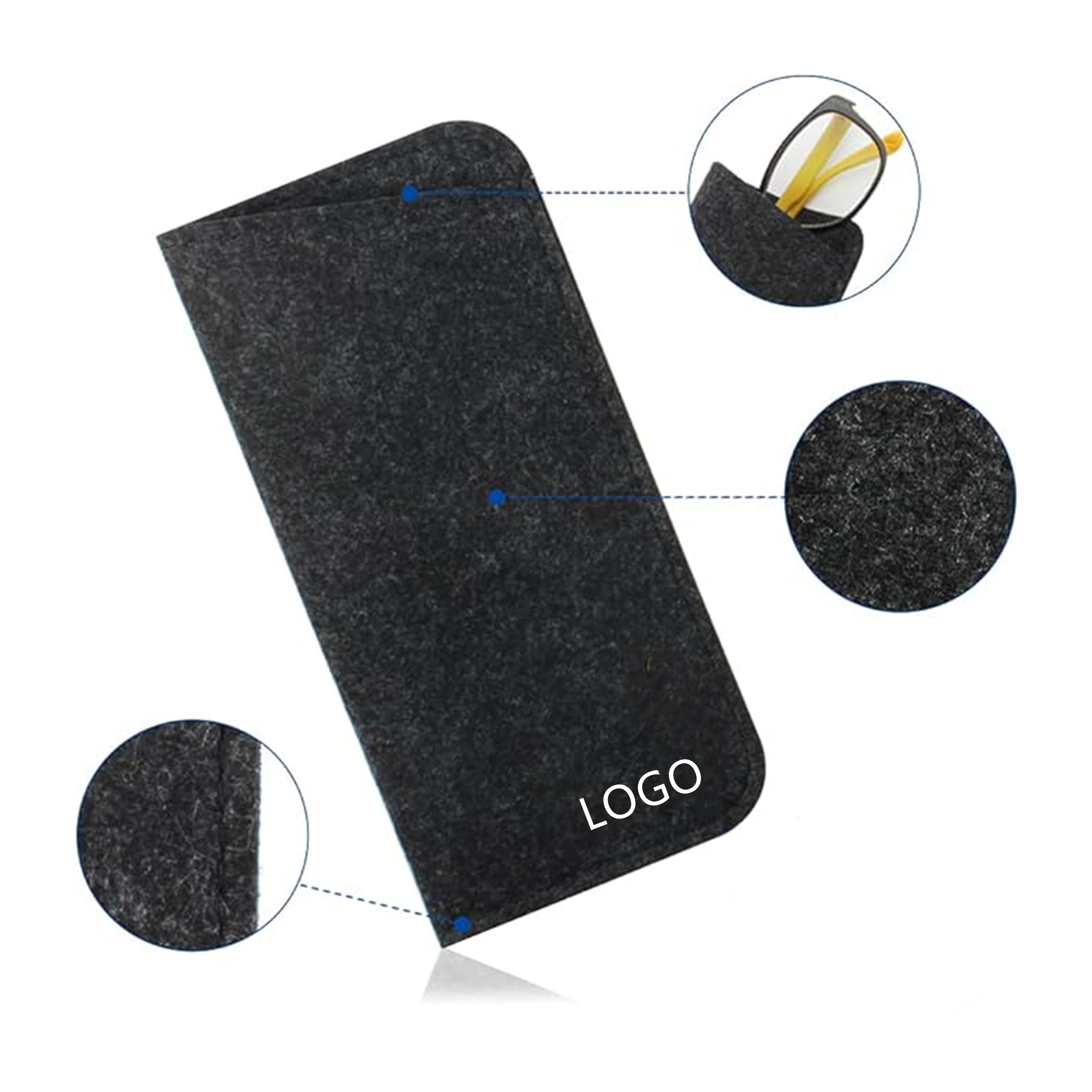 Soft Felt Slip-in Glasses Pouch Case 3