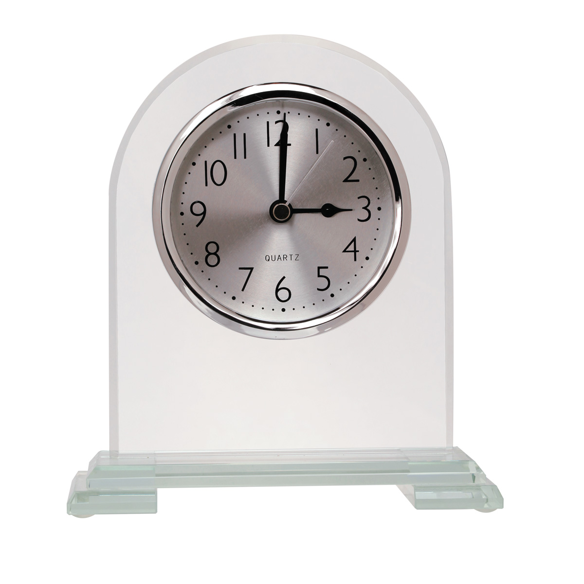 6 1/2" Arch Glass Clock 3