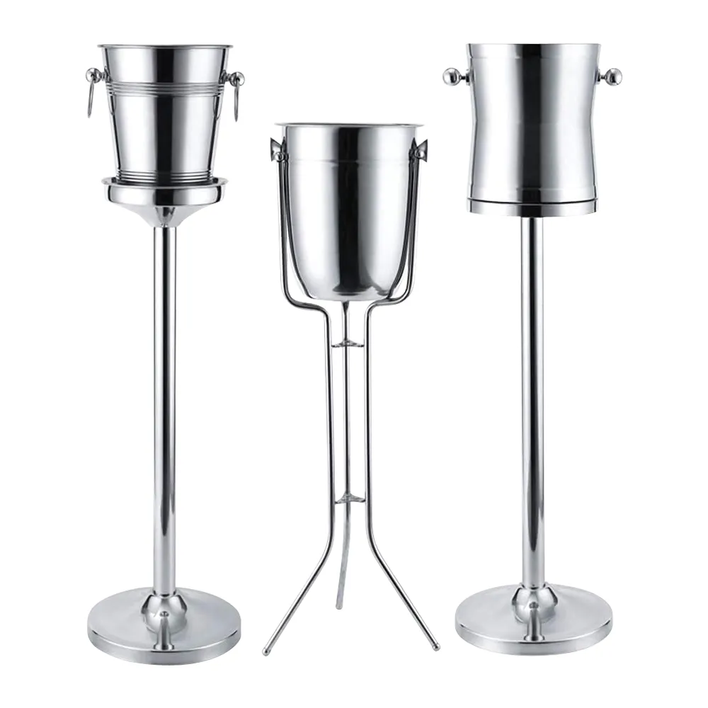 Stainless Steel Ice Bucket Champagne Stand 3