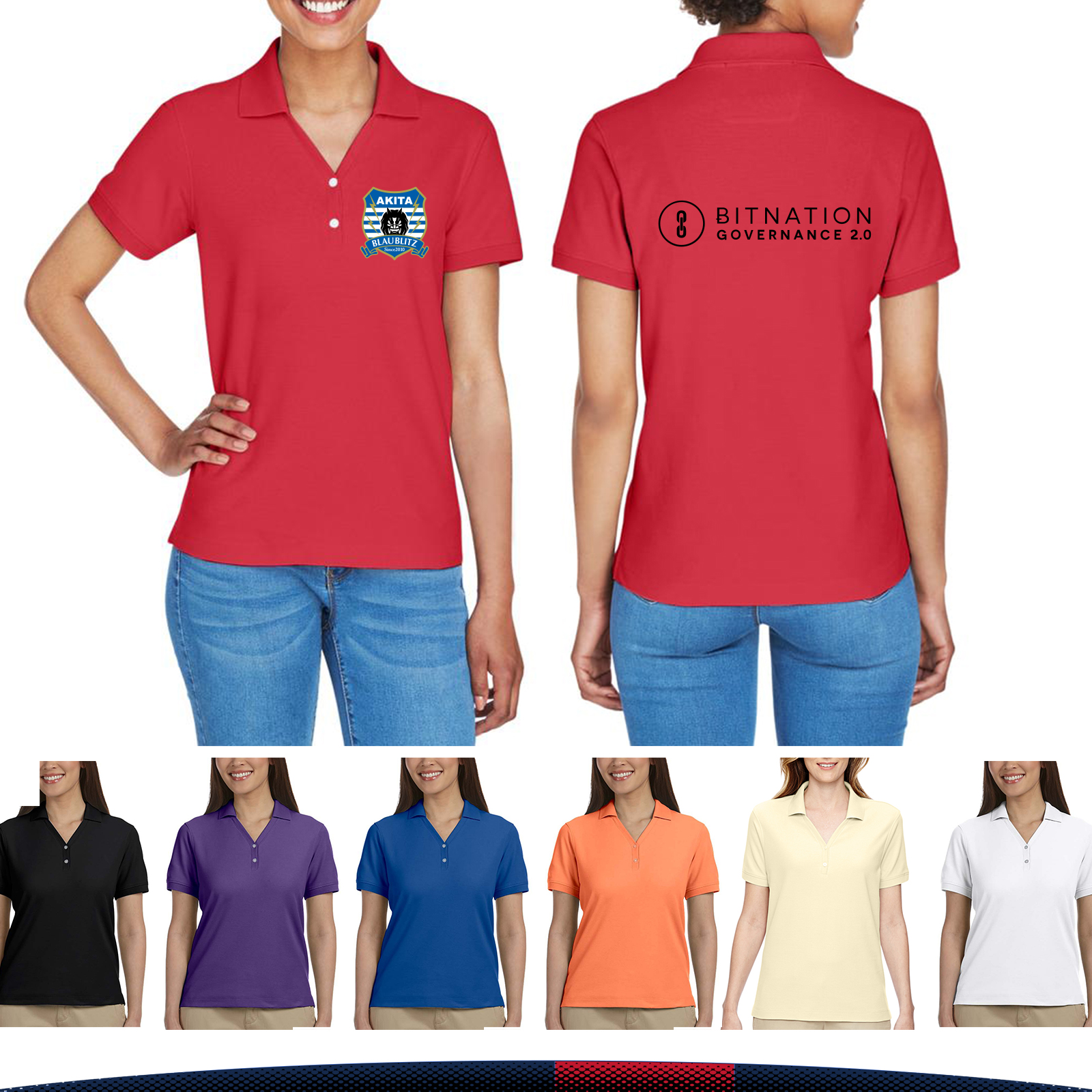 Devon & Jones® Ladies' Y-Collar Golf Polos 32