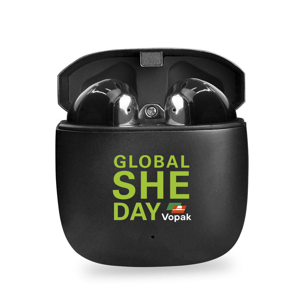 Black Metal Bluetooth Wireless Earbuds 2
