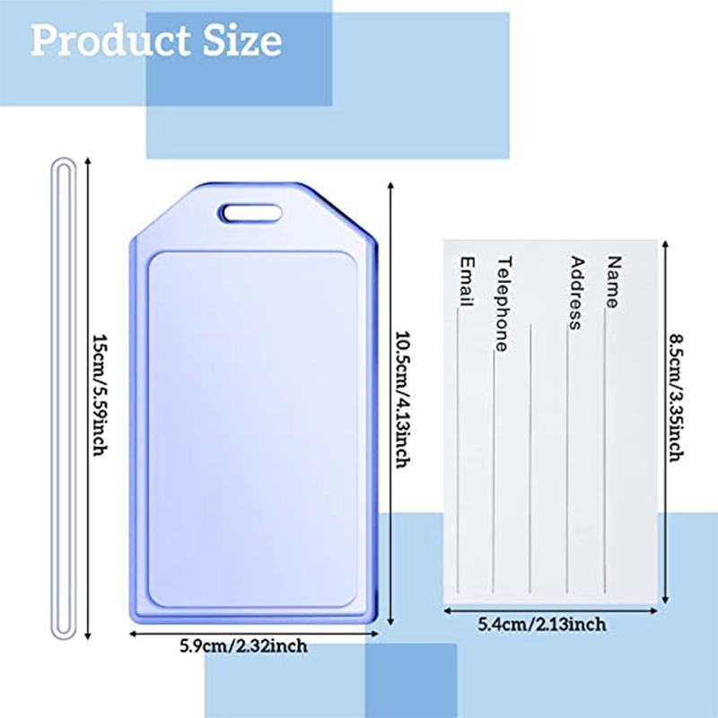 Pvc Clear Luggage Travel Bag Tags 2