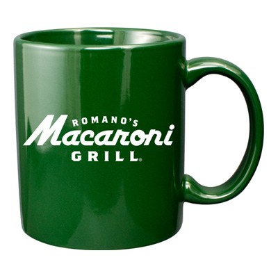 11 oz vitrified coffee mug - hunter green 1