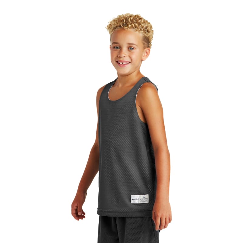 Sport-Tek Youth PosiCharge Classic Mesh Reversible Tank. 6