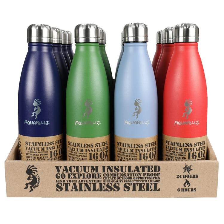Vacuum Insulated Water Bottles - 16 oz Assorted 1
