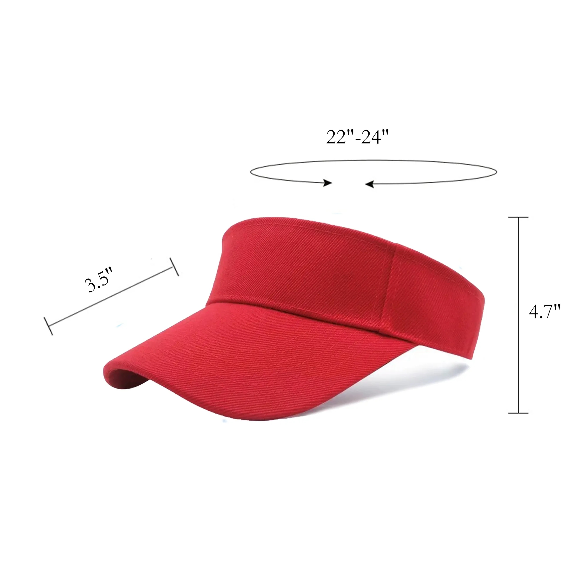 Cotton Sun Visor Hat Empty Top 4