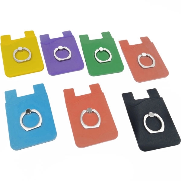 Silicone Phone Card Holder with Ring Stand 10