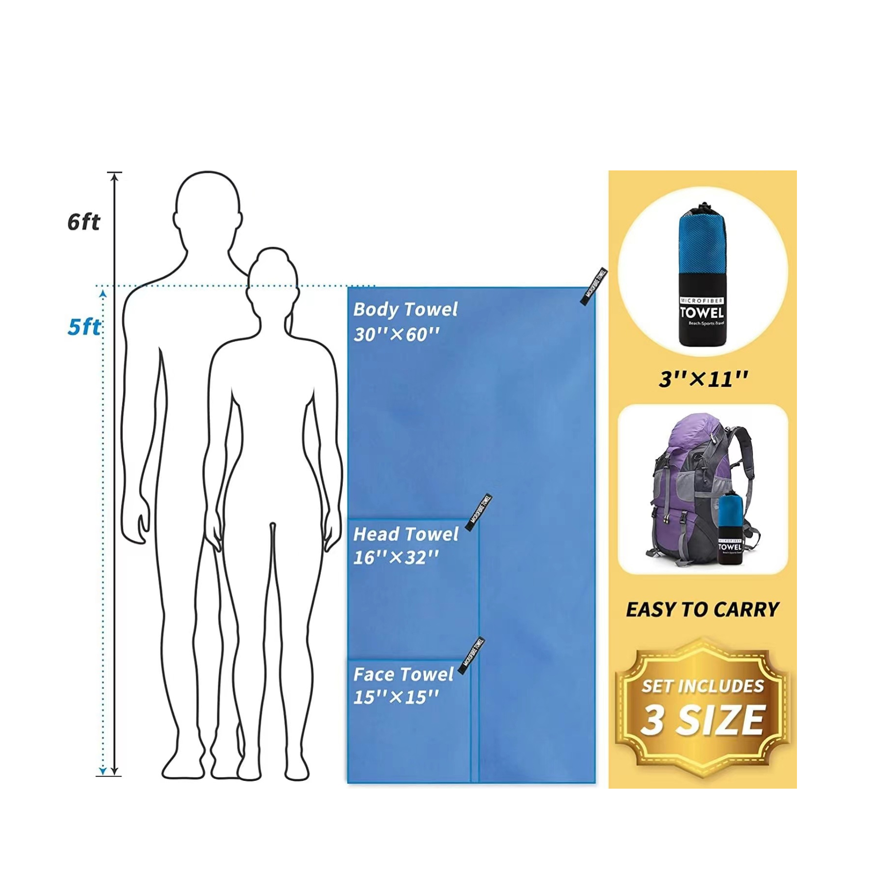 Quick Dry Microfiber Travel Towel 3
