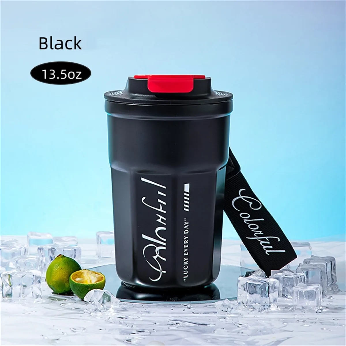 13.5oz Insulated Coffee Cup with Leakproof Lid 2