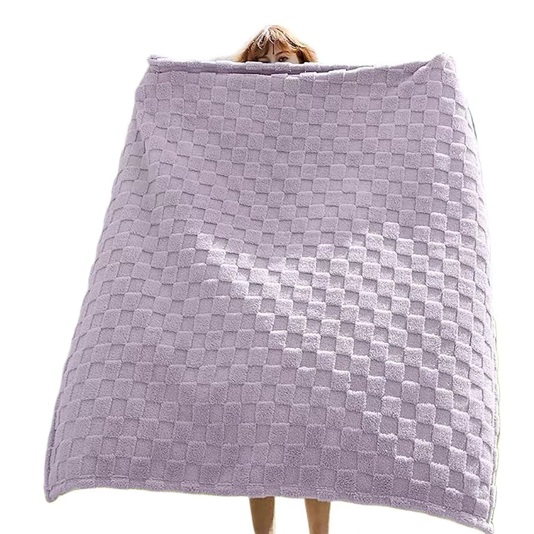 Checkered Fleece Throw Blanket 3