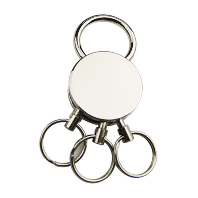 Circular Metal Keychain with Multiple Rings 6