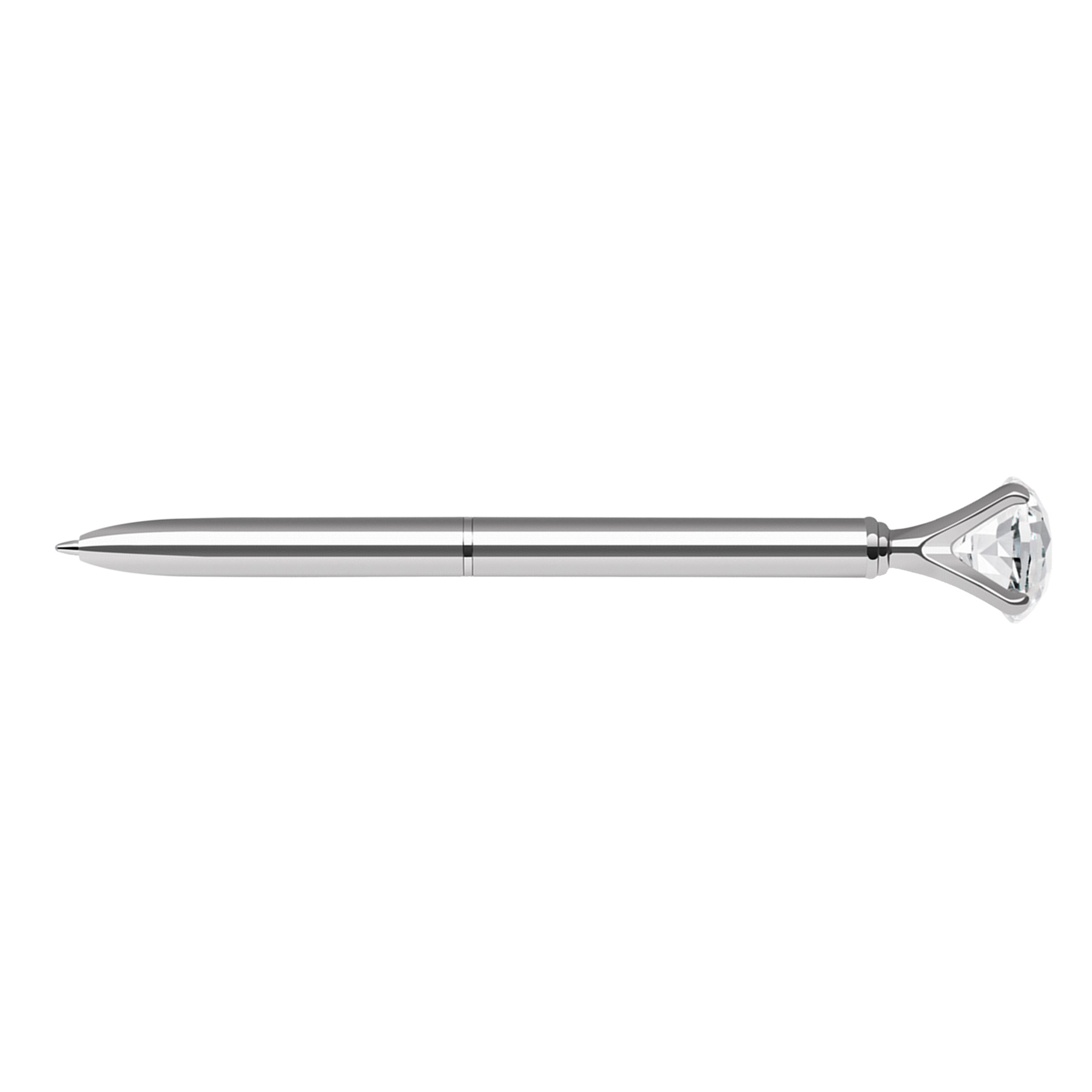 Diamond crystal twist action metal ballpoint pen 8