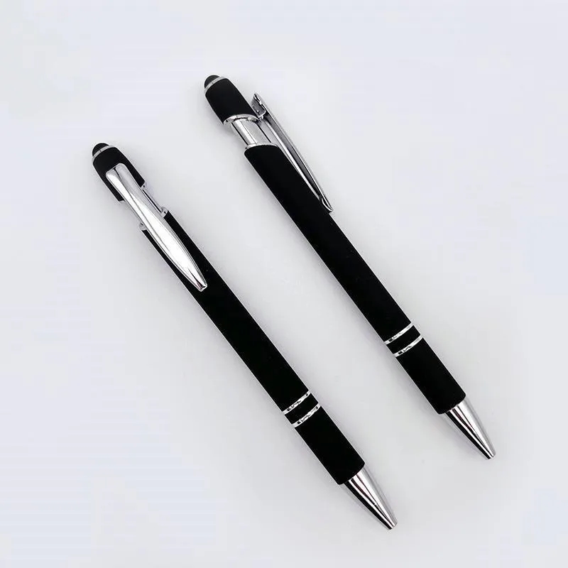 Retractable Touch Aluminum Stylus Pen Laser Engraved 6