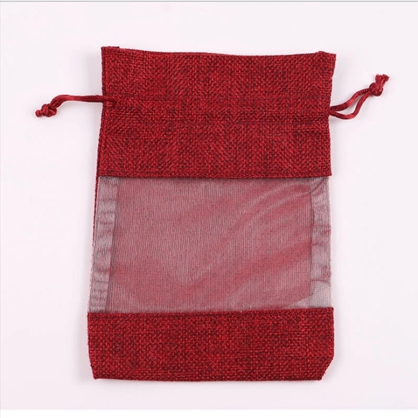 Organza Jute Burlap Drawstring Gift Bag 7