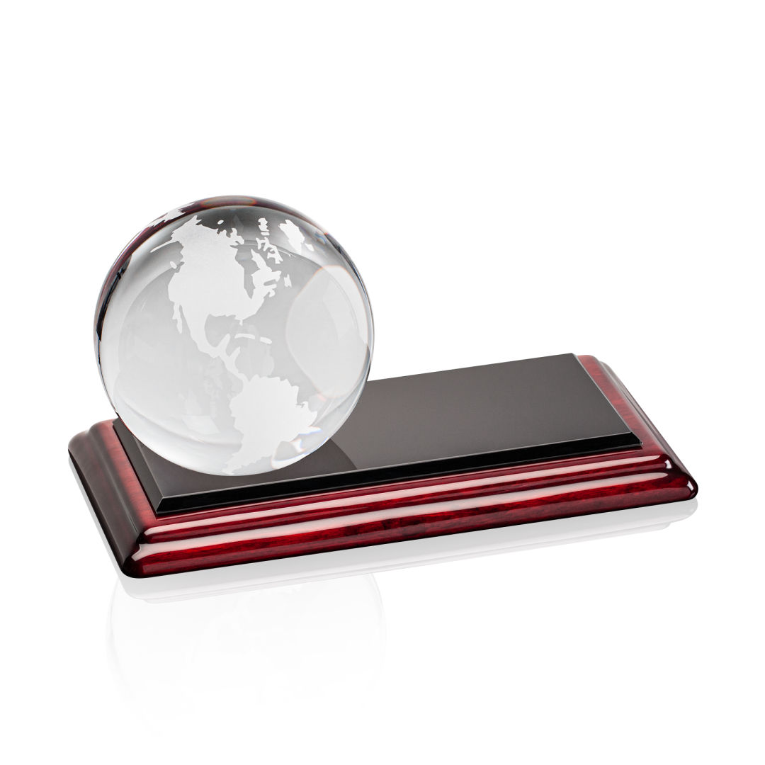Globe Award on Rosewood Base 12
