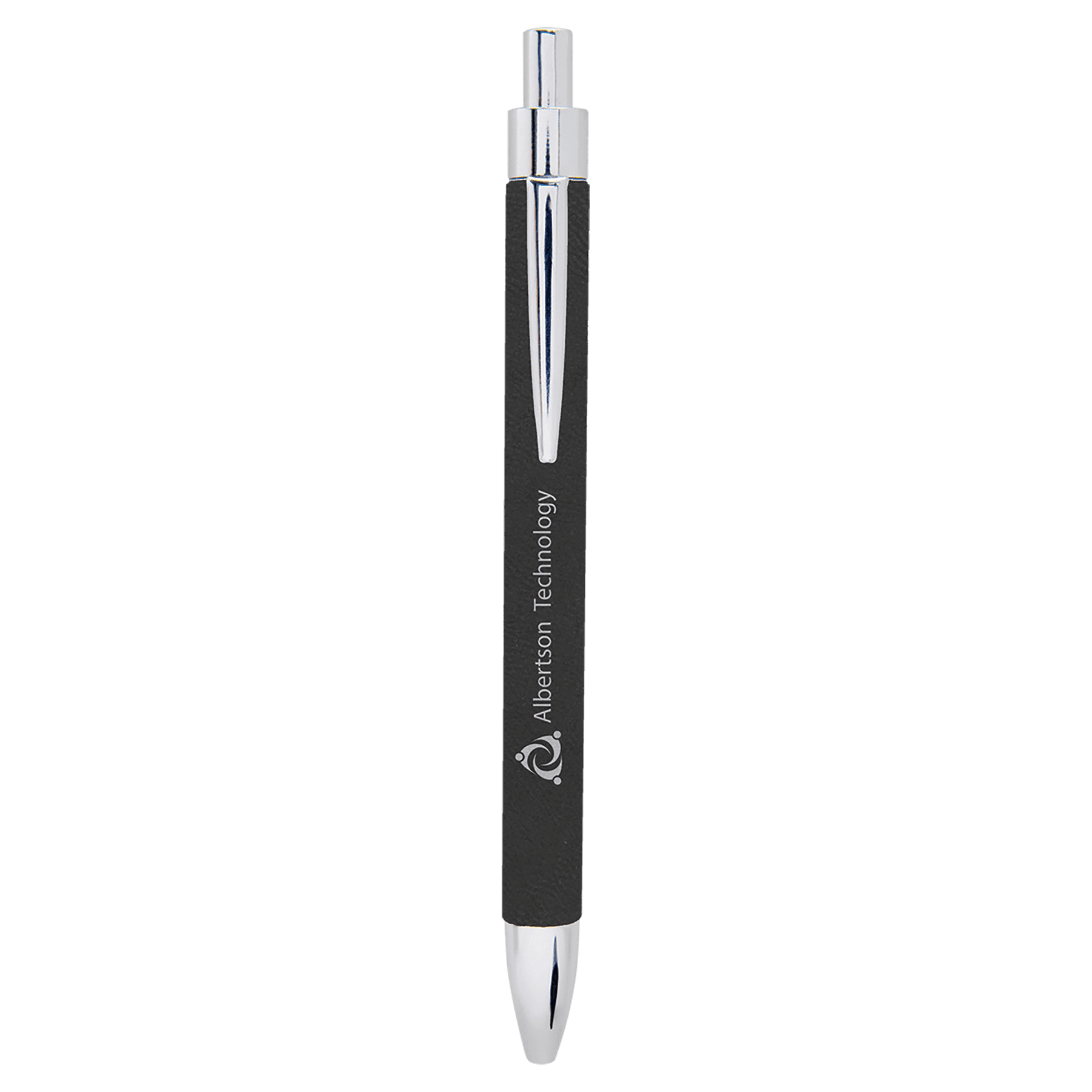 Black/Silver Leatherette Pen 2