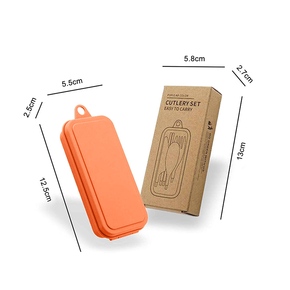 4 Pack Collapsible Portable Cutlery With Case 5