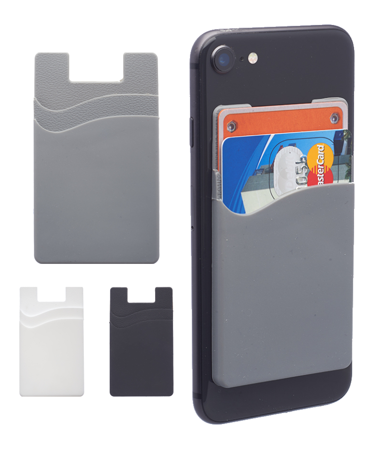 Dual Pocket Silicone Phone Wallets 2