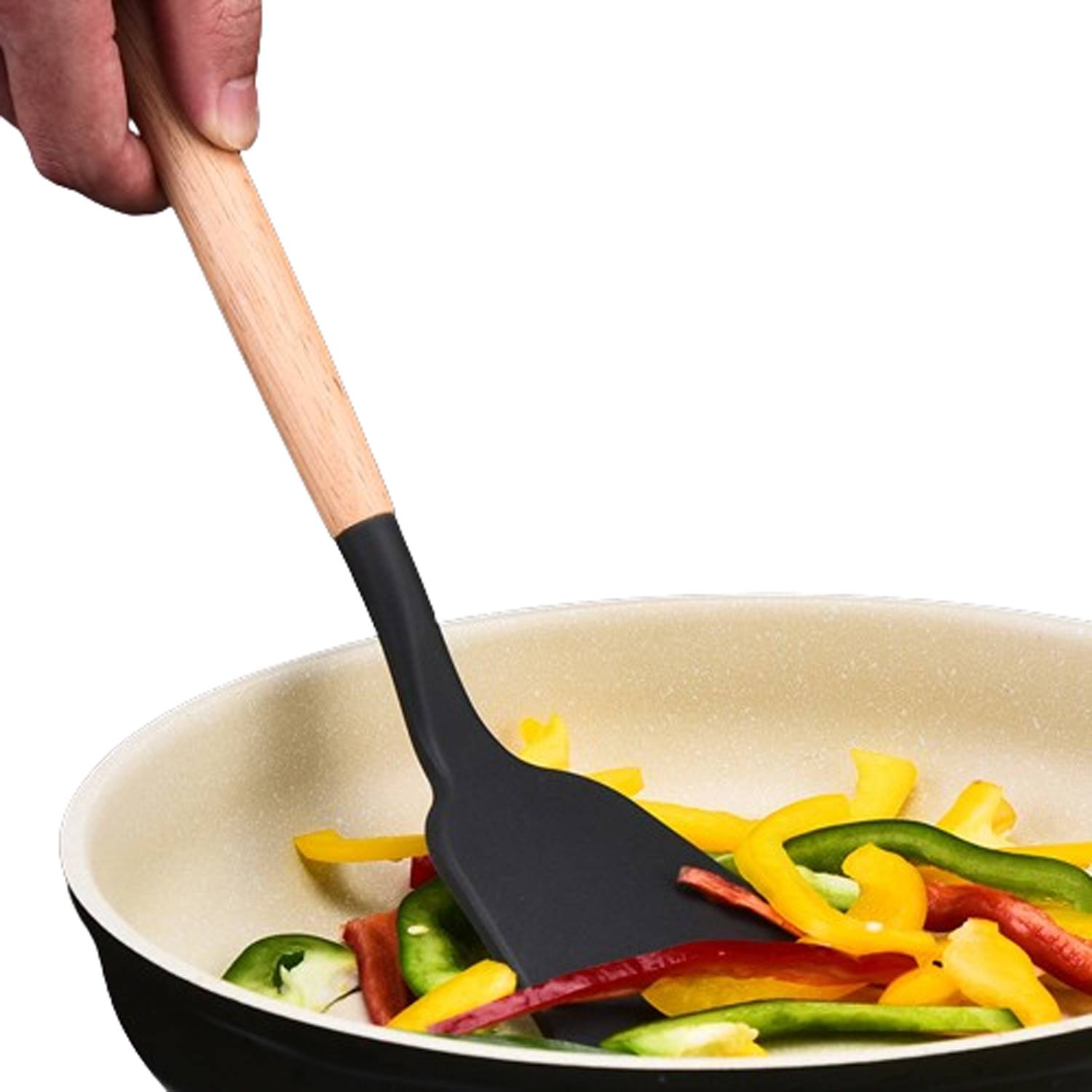 7pcs Silicone Shovel with Wooden Handle 6