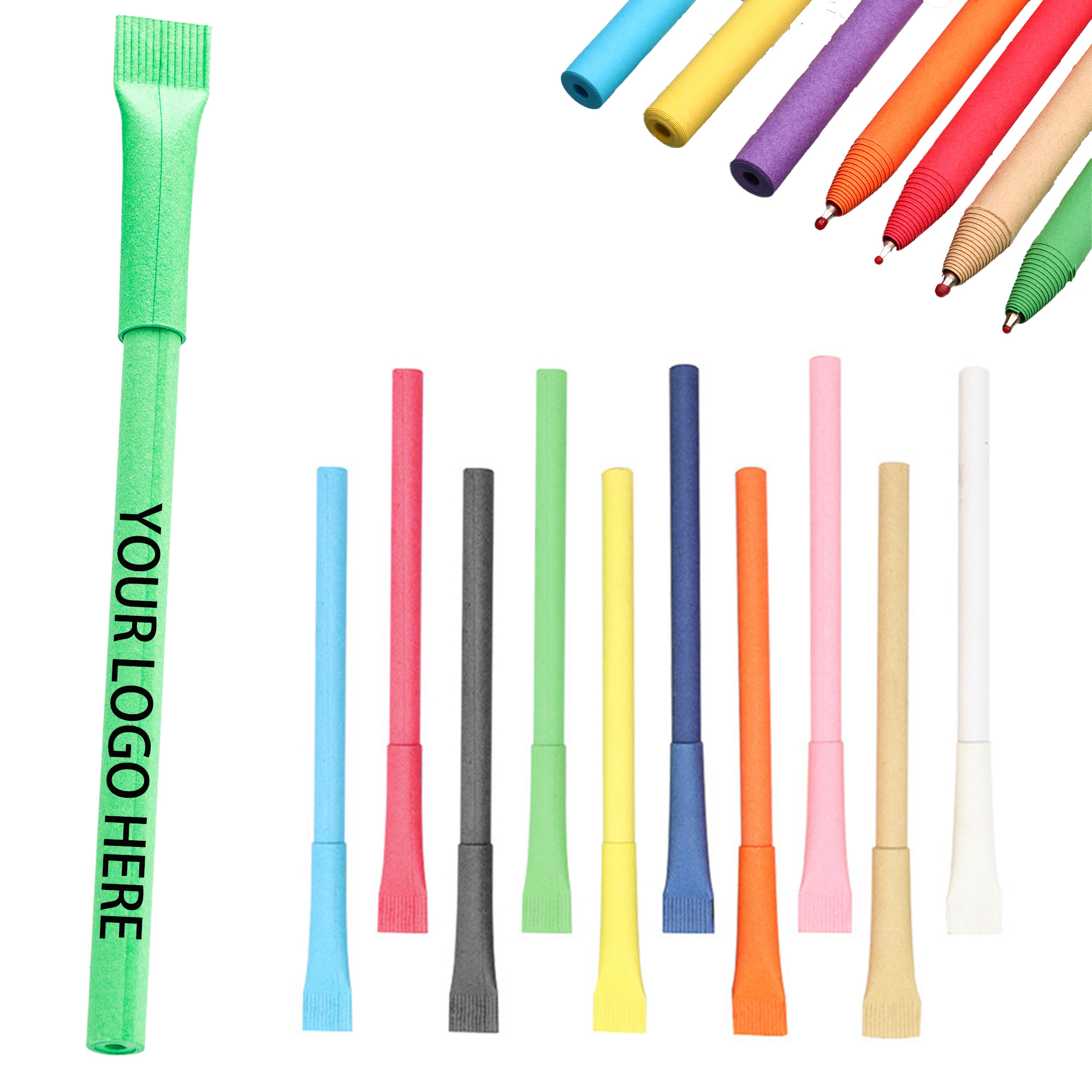 Multi Color Kraft Paper Eco Friendly Ballpoint Pen 3