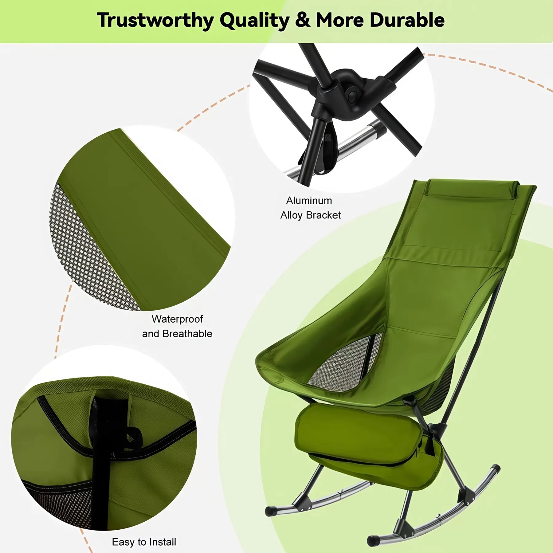 Portable Folding Rocking Chair 1