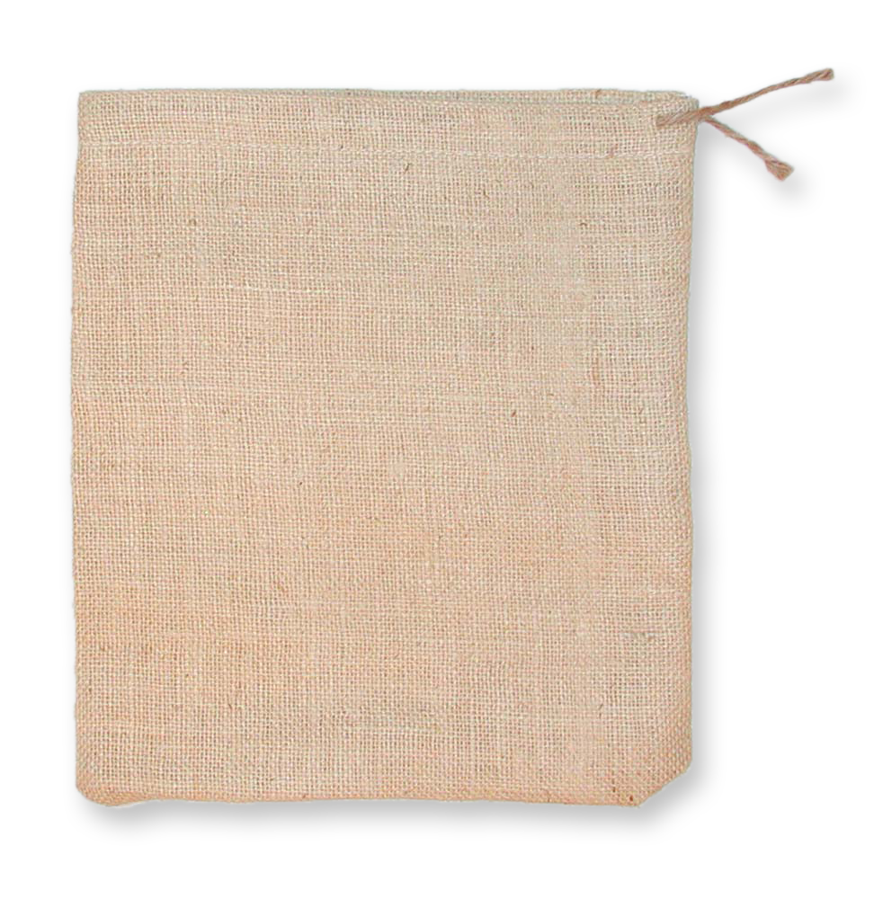 Cache Jute/Burlap Drawstring Bag 12X14" 1