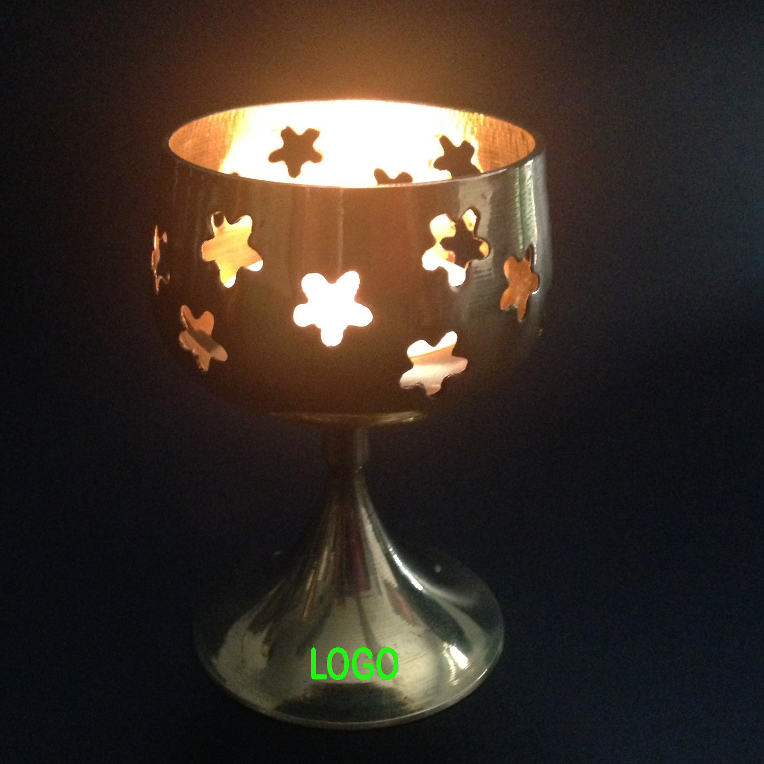 Solid Brass Tealight Candle Holder 2