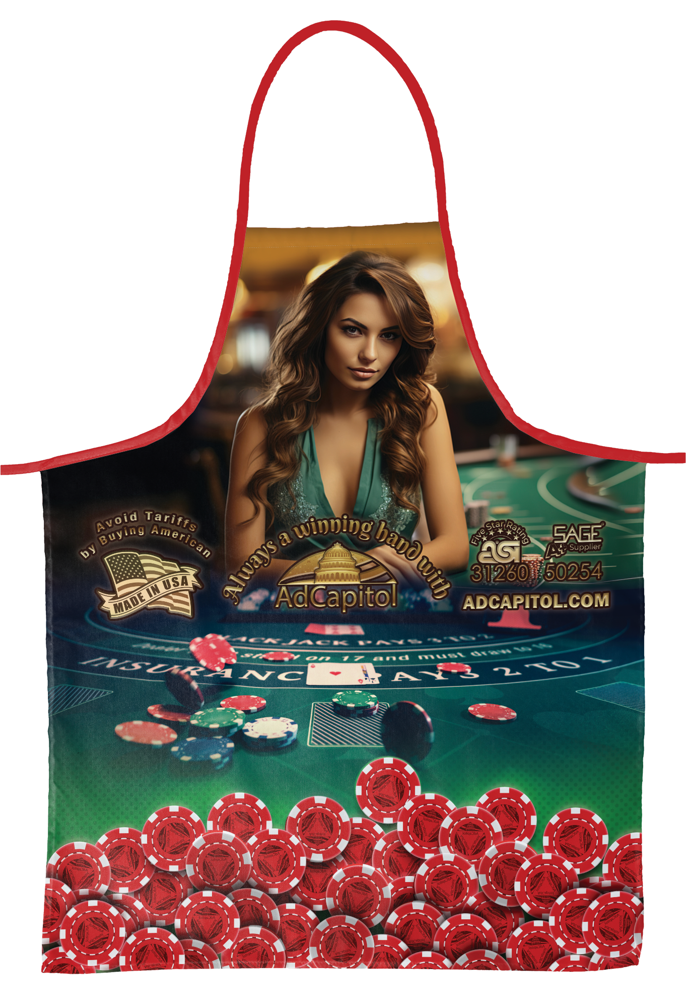 Tall Sublimated Bib Apron 7