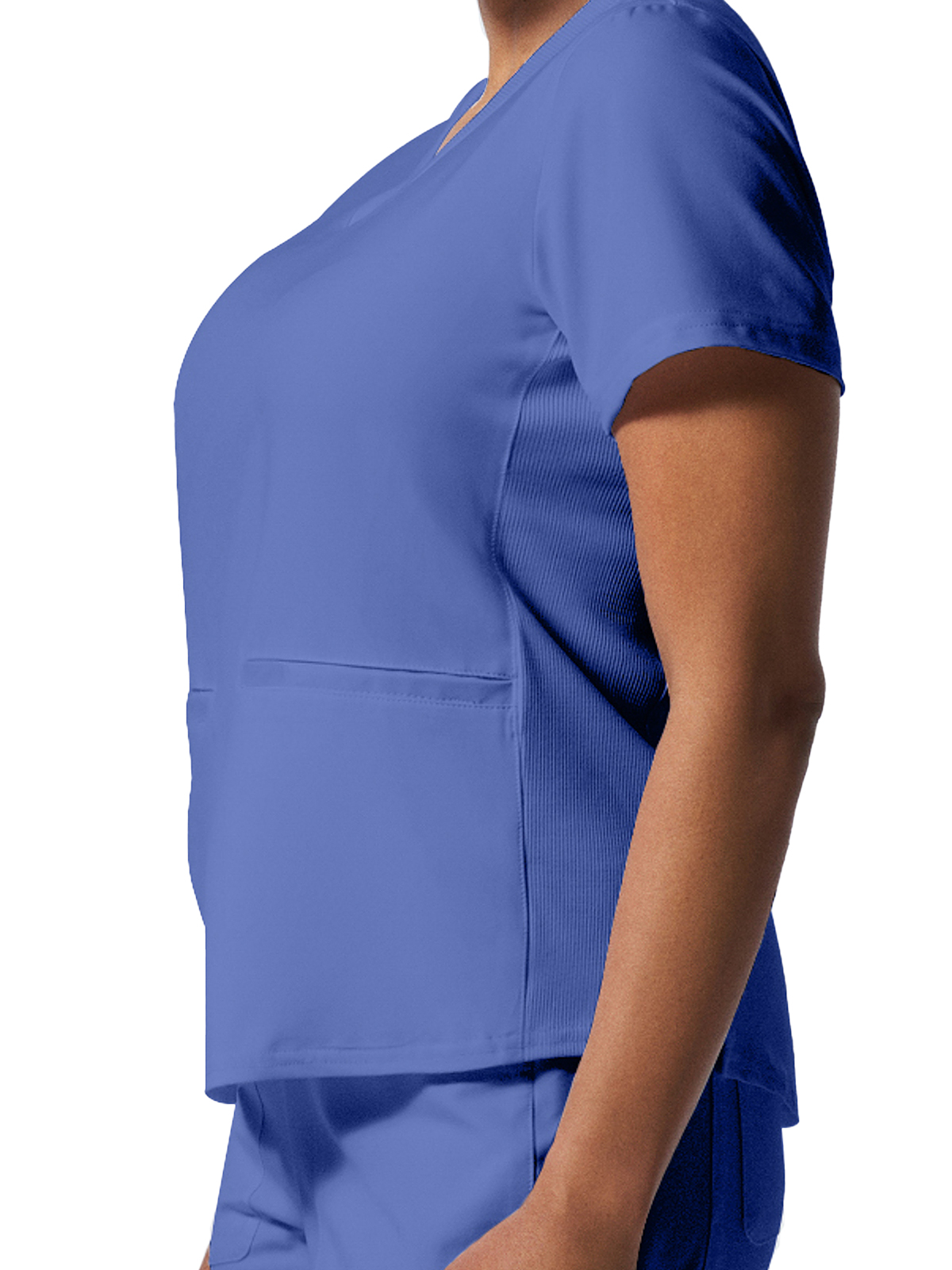 Landau - Forward - Women's Three-Pocket Rib-Knit Neckline V-Neck Top 10