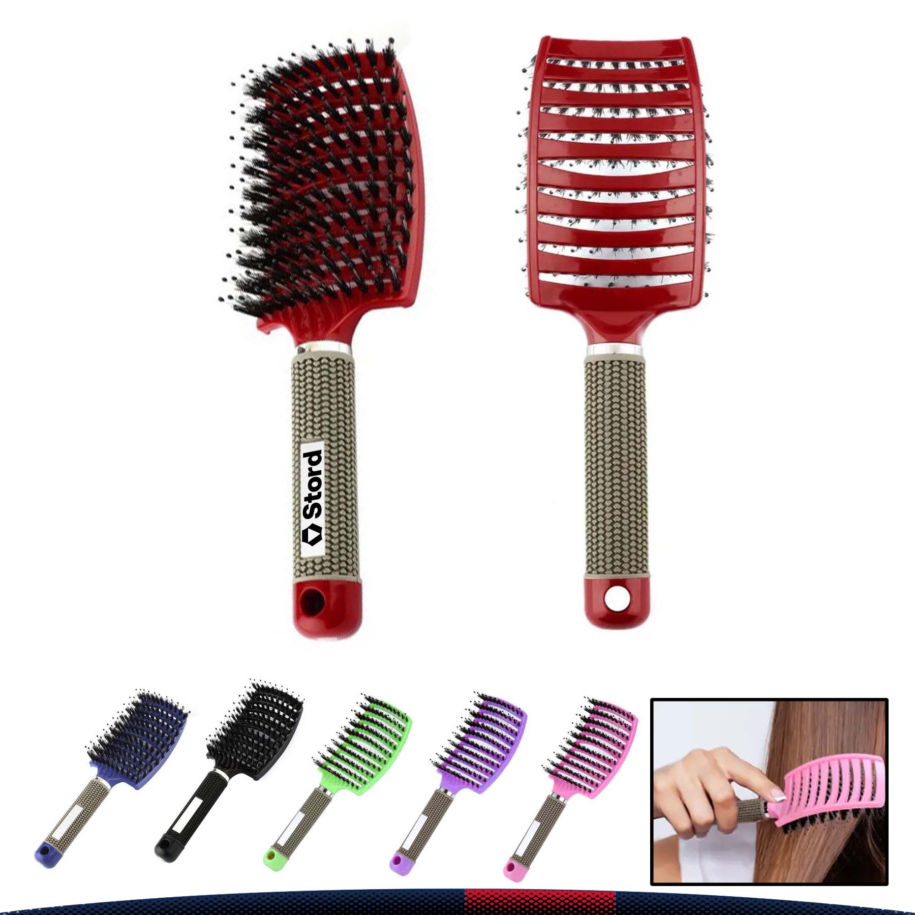 Curved Plastic Hair Comb 6