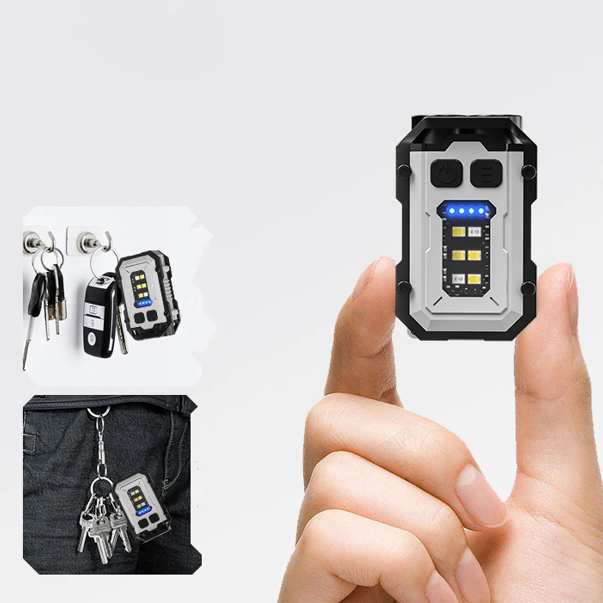 Mini Keychain Flashlight with Clip 6