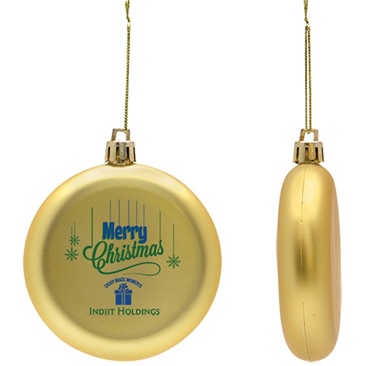 Shatter Resistant Flat Round Ornament 8