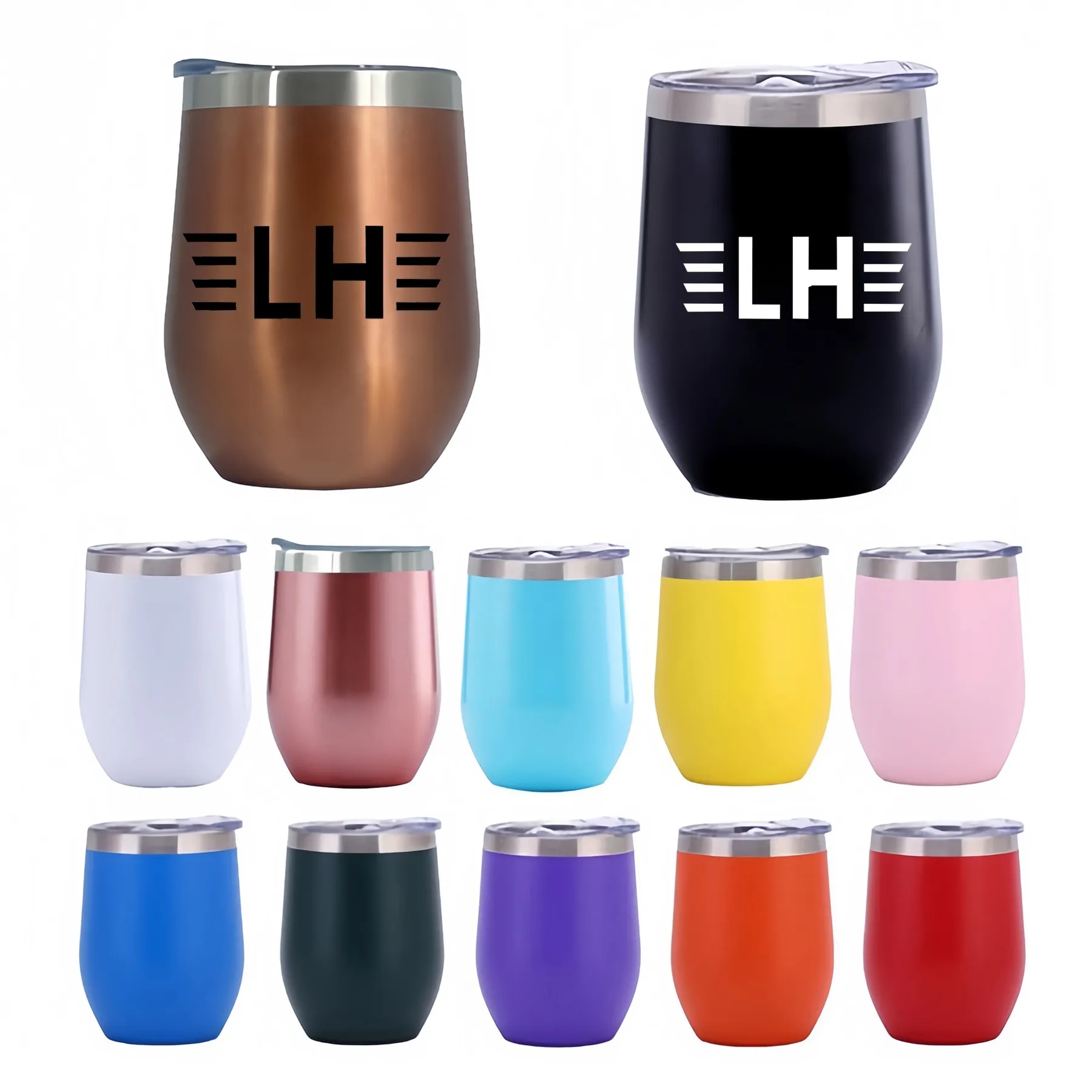 12 oz Coffee Mug Wine Insulated Tumblers With Lids 1