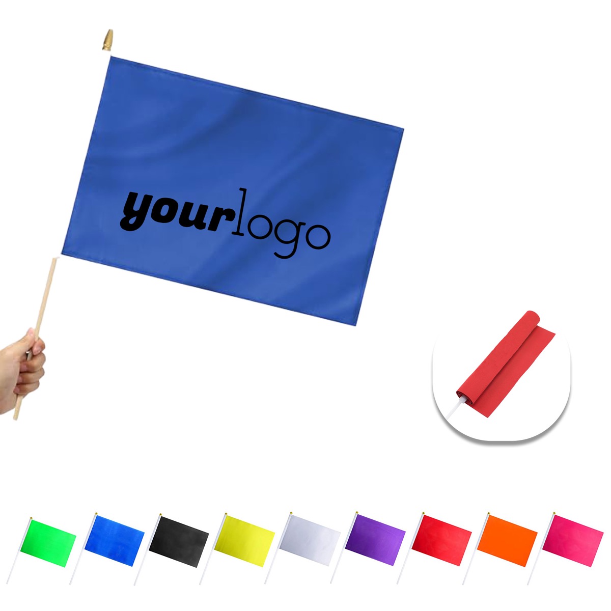 Customizable Mini Handheld Flag for Parades and Events 3