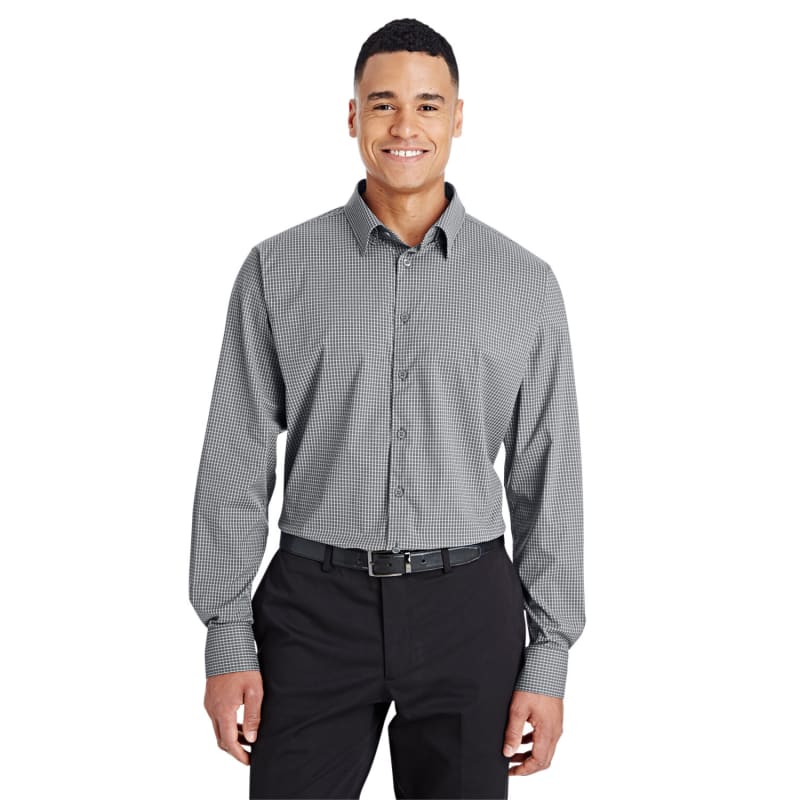 Devon & Jones CrownLux Performance™ Men's Tonal Mini Check Shirt 4