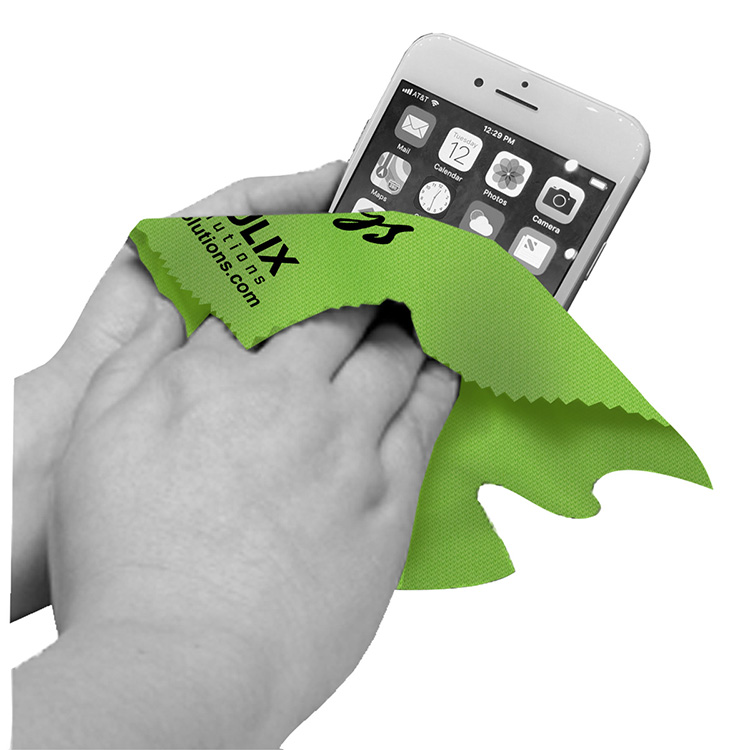 "ONECLEANSCREEN" 6" X 6" 100% Microfiber Recycled RPET Polyester Cleaning Cloth & Screen Cleaner 40