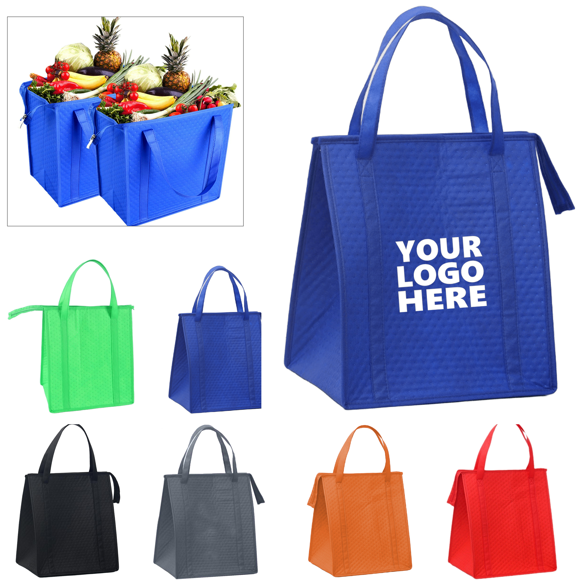 Reusable Insulated Lunch Tote Bag - Non-Woven Material 2
