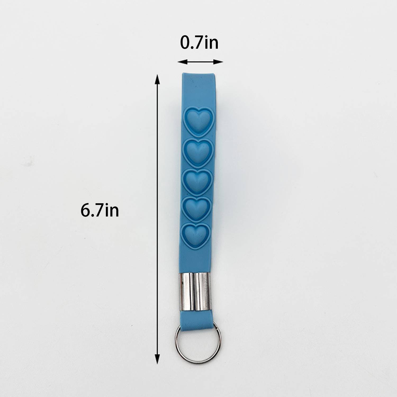 Silicone Heart Keychain Stress Relief 2