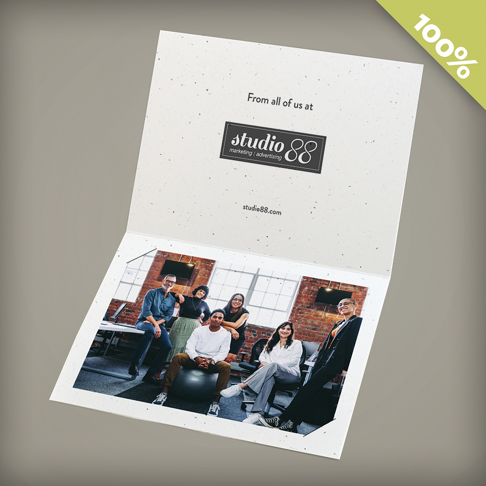 Classic Twig Business Holiday Cards With Photo in Slots 5