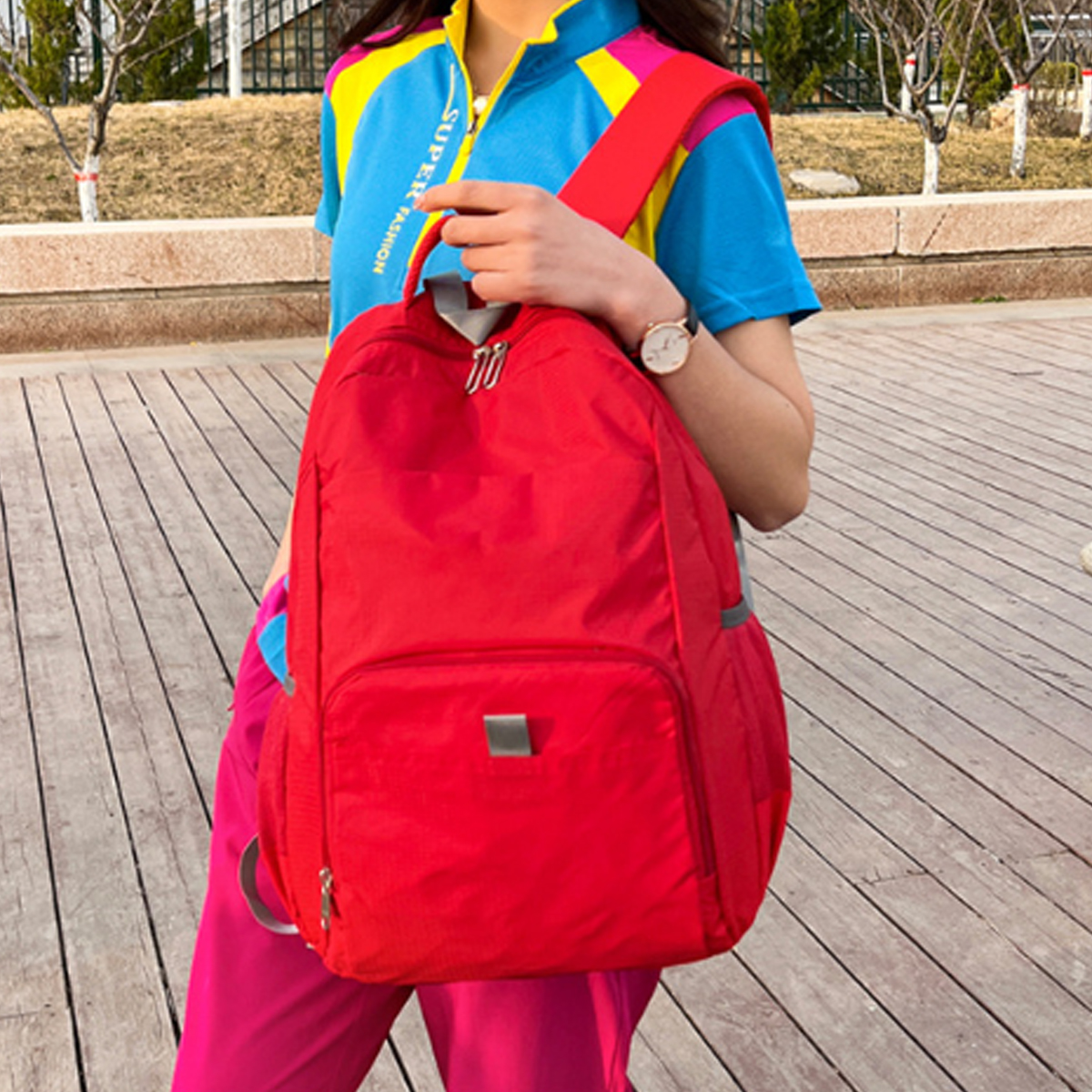 Lightweight Foldable Hiking Backpack Travel School Bag 3