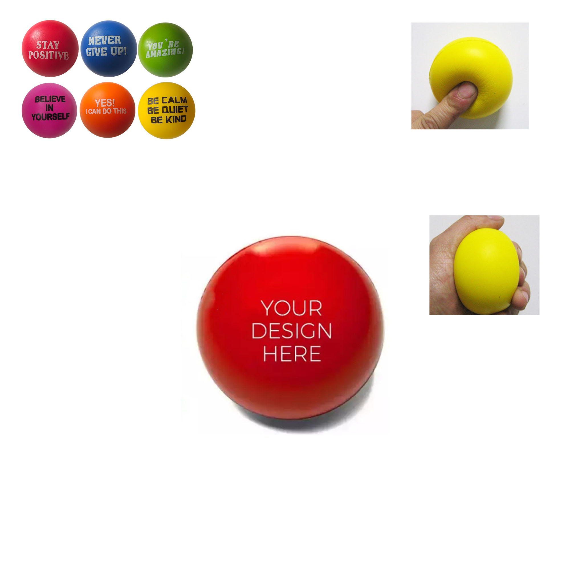 MOQ 100pcs Inspirational Stress Relief Balls 2
