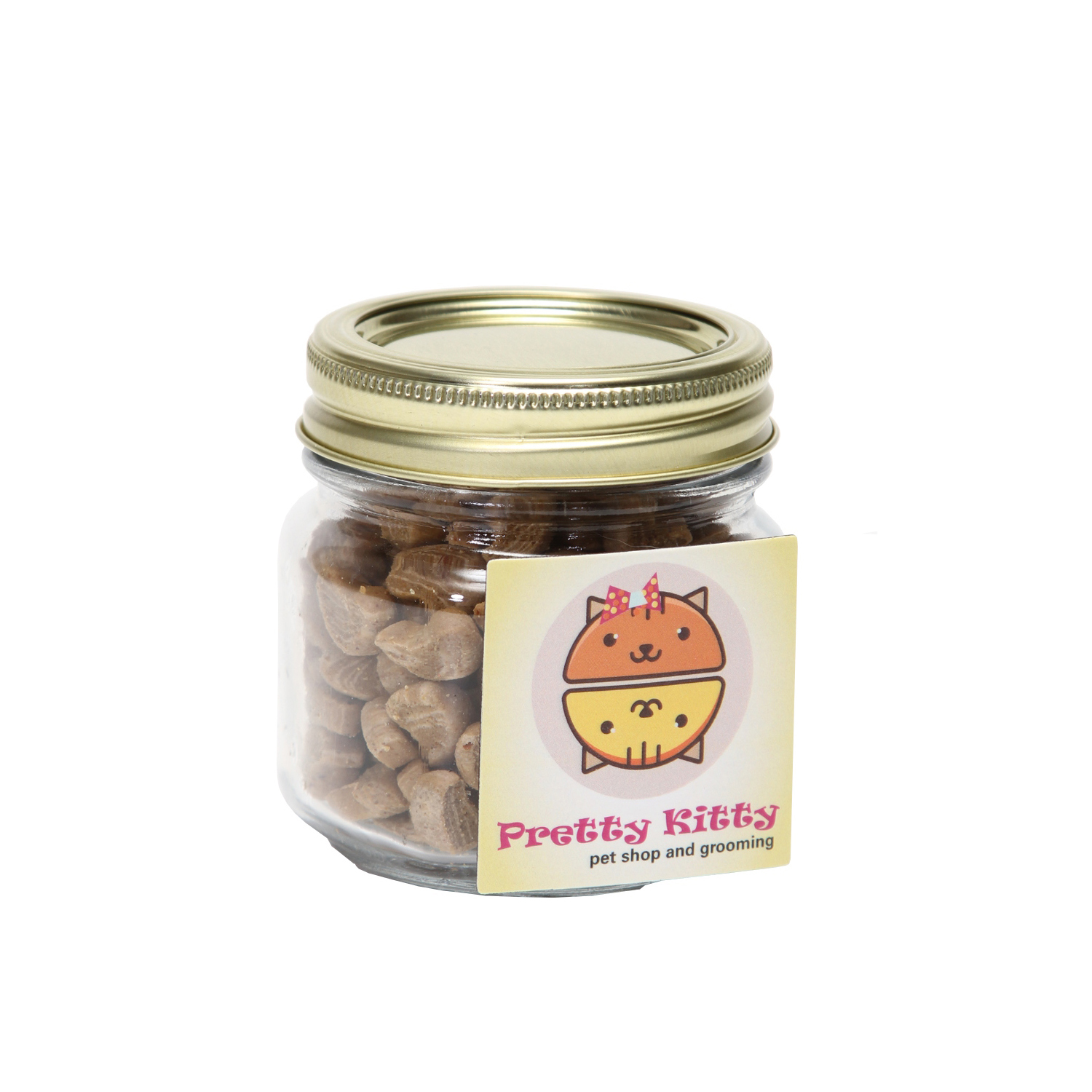Half Pint Jar with Square Magnet Pet Fill 6